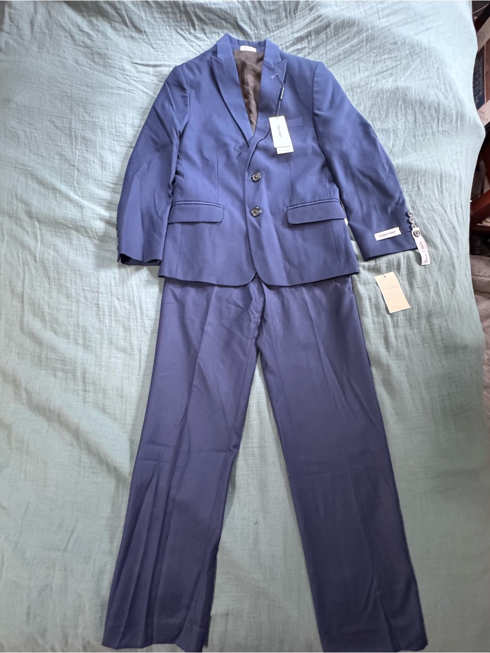 Calvin Klein Boys Navy Blue Two-Piece Suit